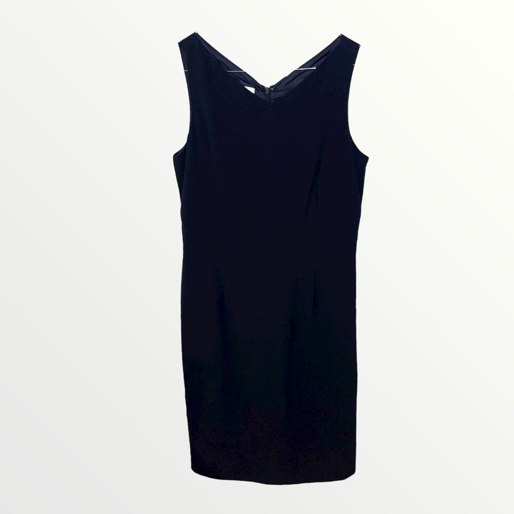 Talbots Dark Blue Sheath Dress Sz 6 EUC